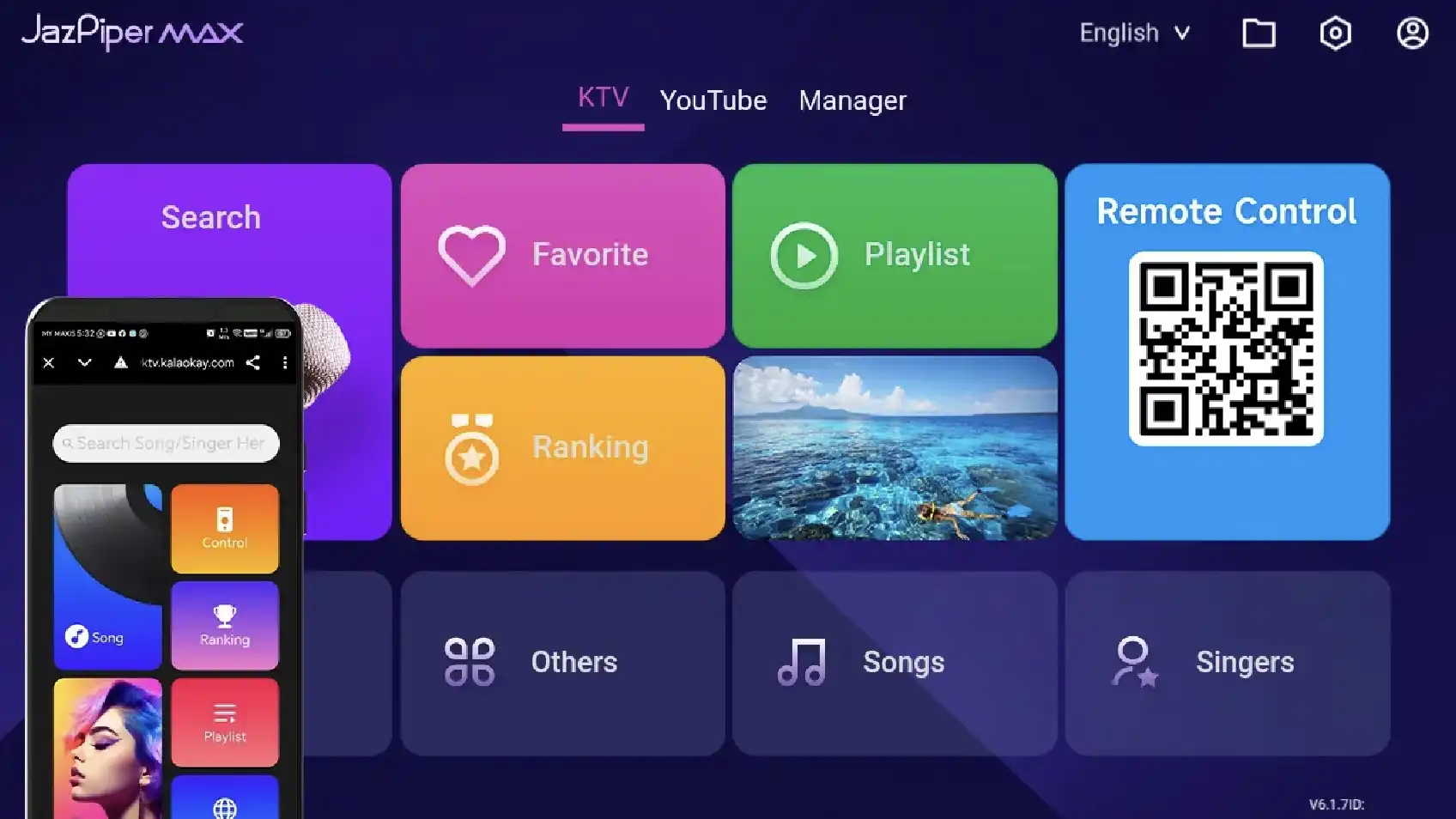 JazPiper MAX Karaoke Interface